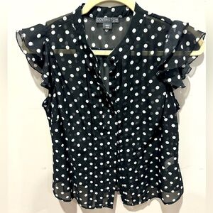 Covington petite Polka Dot blouse